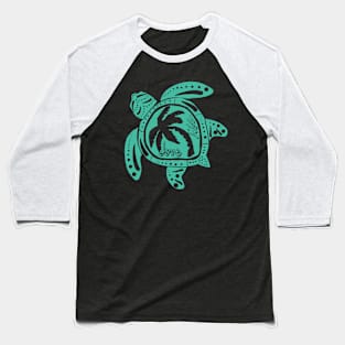 Love Life Teal Sea Turtle Baseball T-Shirt